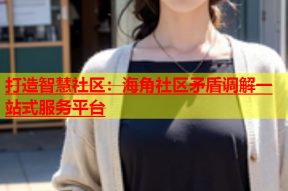 打造智慧社区：海角社区矛盾调解一站式服务平台